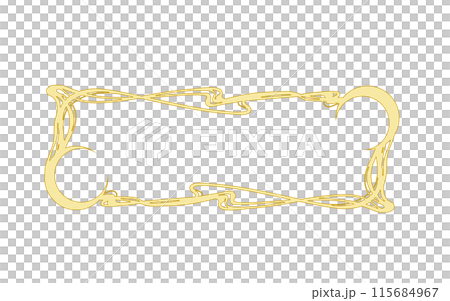 アールヌーボー風な月のフレーム 。金色風。 115684967