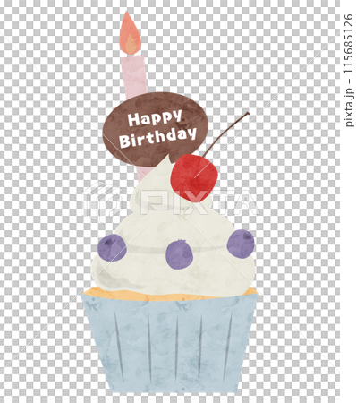 Cute watercolor illustration of a birthday cake Cute watercolor illustration of a birthday cake 115685126