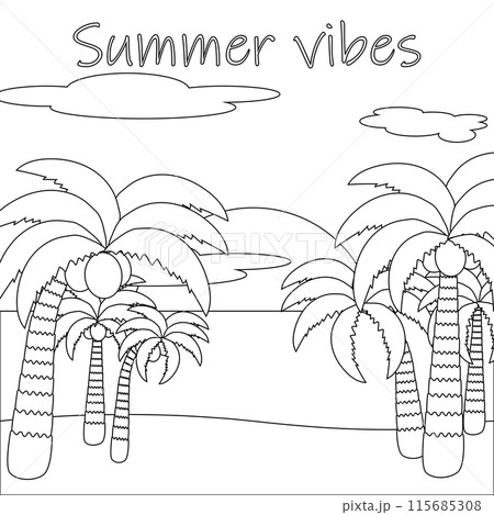 Summertime Vibes Coloring Page 115685308