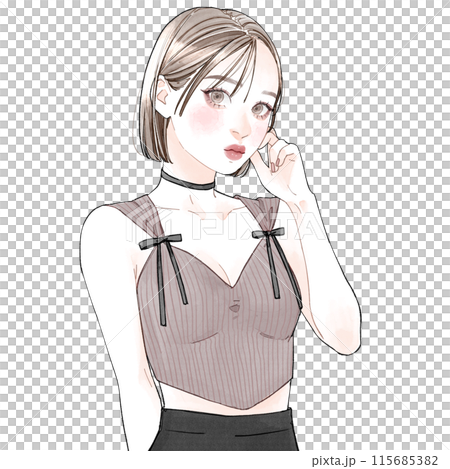 Woman in girly clothes Woman in girly clothes 115685382