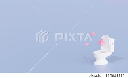 3DCG|トイレに詰まった大便が溢れるイメージ 3DCG|トイレに詰まった大便が溢れるイメージ 115685512