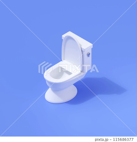 3DCG|アイソメトリック|洋式トイレ・便器 3DCG|アイソメトリック|洋式トイレ・便器 115686377