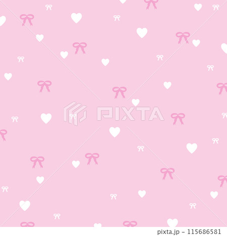 Illustration of ribbons, hearts on a pastel pink background for Valentine card, print, girly pattern, kid clothes, gift wrap, packaging, fabric, wallpaper, backdrop, women textile, garment, dress, ads Illustration of ribbons, hearts on a pastel pink background for Valentine card, print, girly pattern, kid clothes, gift wrap, packaging, fabric, wallpaper, backdrop, women textile, garment, dress, ads 115686581