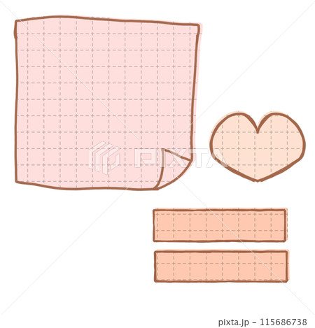 付箋　メモ　素材 115686738