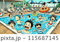 プールで遊ぶ子どもたち 115687145