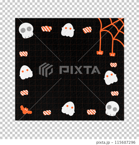 Cute Halloween Memo Paper illustration Cute Notepad illustration Blank Note illustration Note Paper Colored Sheet Template 115687296