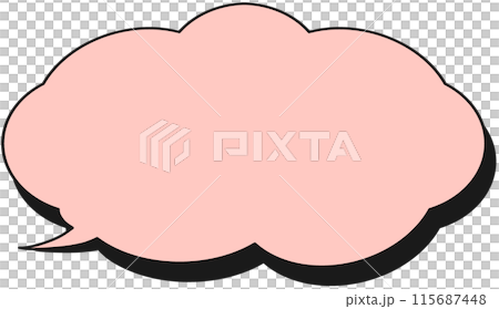 帶簡單陰影的雲語音氣泡 115687448