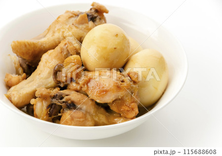 鶏手羽元とたまごの甘辛煮 115688608