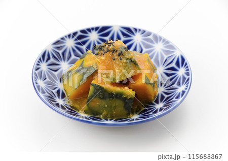 蒸かしかぼちゃの甘味噌和え 115688867