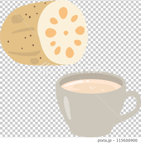 切ったレンコンとレンコン湯 115688900