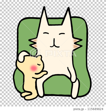 親子のふれあいのイラスト 115689824
