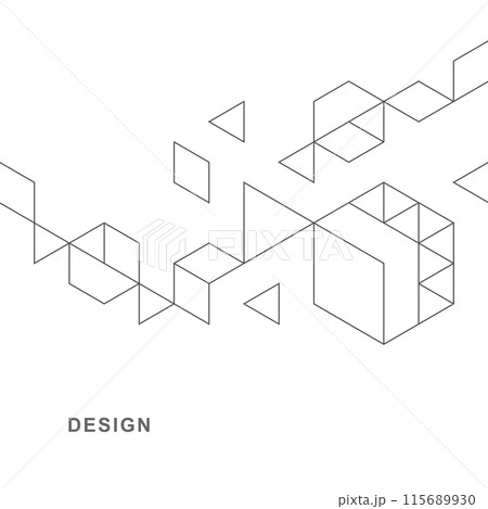 Abstract geometric technological background. Vector creative design. Abstract geometric technological background. Vector creative design. 115689930