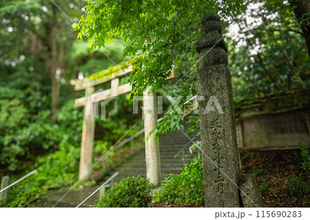 世界遺産 丹生官省符神社の町石と一の鳥居　石段 115690283