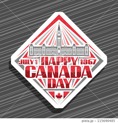 Vector logo for Canada Day Vector logo for Canada Day 115690485