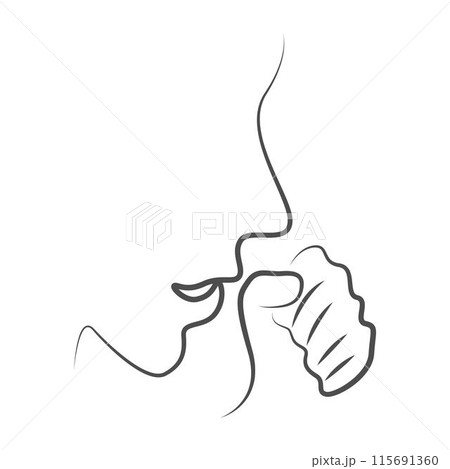 Cough icon design template 115691360