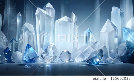 凍り付いた水の結晶 115692033