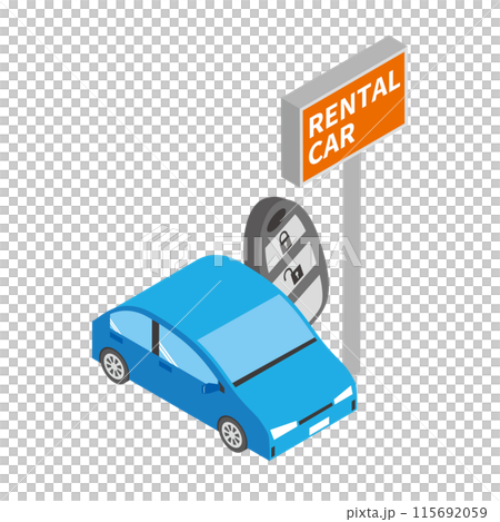 レンタカーのイメージイラスト レンタカーのイメージイラスト 115692059