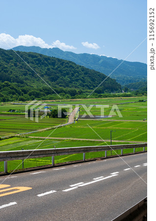 水道坂から眺める箕輪耕地の田園風景 115692152