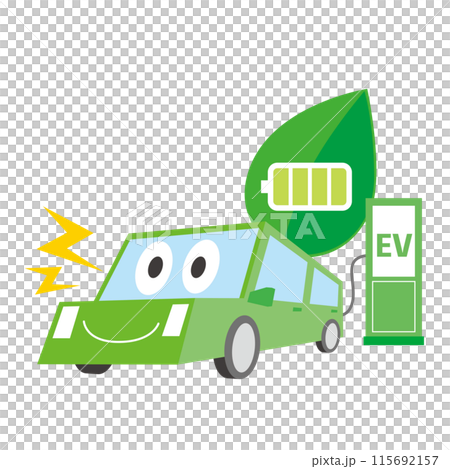 電気自動車のキャラクターイラスト 115692157