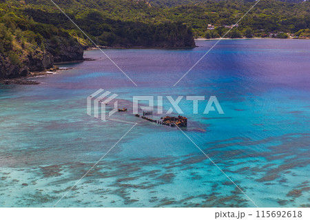 小笠原諸島 境浦海岸から望む絶景 小笠原諸島 境浦海岸から望む絶景 115692618