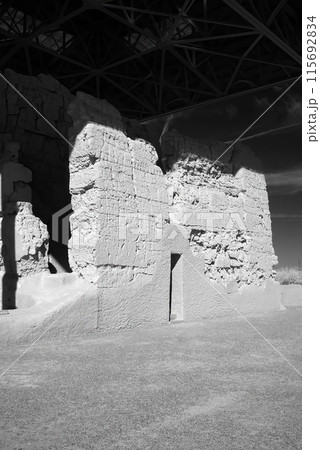 Casa Grande National Monument monochrome Casa Grande National Monument monochrome 115692834