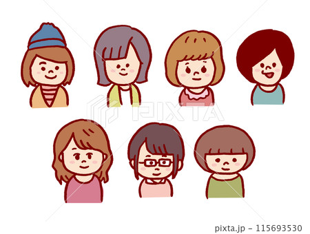 大学生や高校生のようなかわいい若者女子 115693530