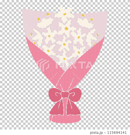 簡單的花束插畫，圖標素材 115694141