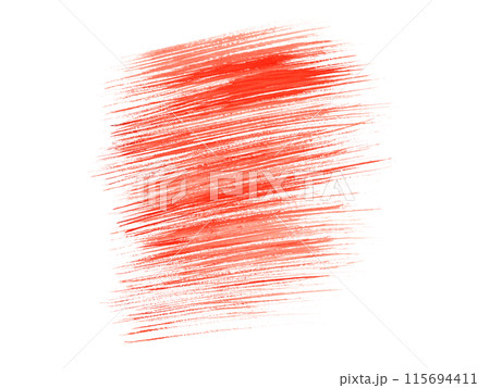 Dynamic naive lines. Densely spaced red strokes. Simple elements creating beautiful geometric ornate. Abstract texture. Watercolor illustration. Aquarelle paint for decor, greeting backgrounds 115694411