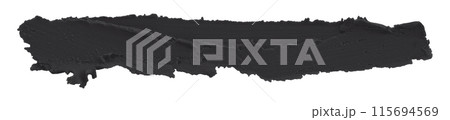 Black plasticine brush isolated on white background. 115694569