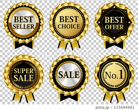 6 件組豪華促銷花圈風格標誌 6 件組豪華促銷花圈風格標誌 115694891