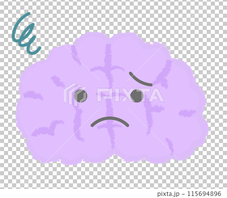 弱った・疲れた脳 手書き風キャラクター 弱った・疲れた脳 手書き風キャラクター 115694896