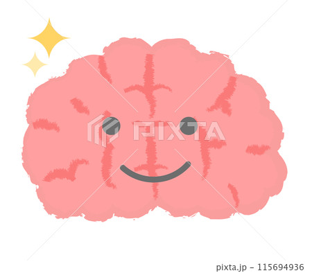 元気な脳　手書き風キャラクター 115694936