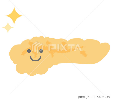 元気な膵臓 手書き風キャラクター 元気な膵臓 手書き風キャラクター 115694939