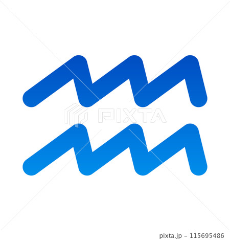 黄道十二星座のゾディアックサイン水瓶座 115695486