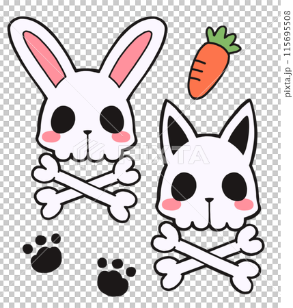 Animal skull set 115695508