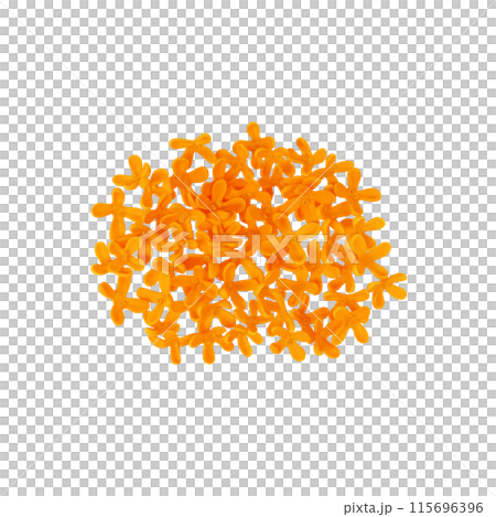 キンモクセイのイラスト リアル 白バック キンモクセイのイラスト リアル 白バック 115696396