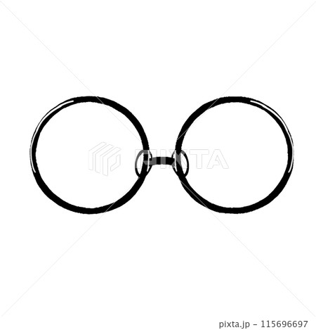 シンプルな眼鏡のイラスト シンプルな眼鏡のイラスト 115696697