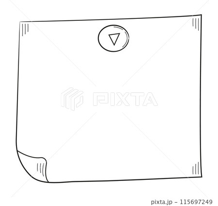 Weekly planner and blank sheets of paper in a doodle style. Pages for To-Do lists, 115697249