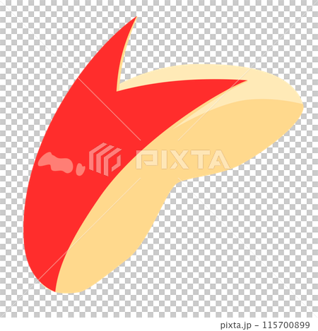 Rabbit and apple decoration illustration, color, no lines 115700899