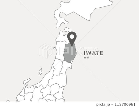 岩手県 岩手 地図 岩手県 岩手 地図 115700961