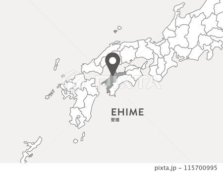 愛媛県　愛媛　地図 115700995