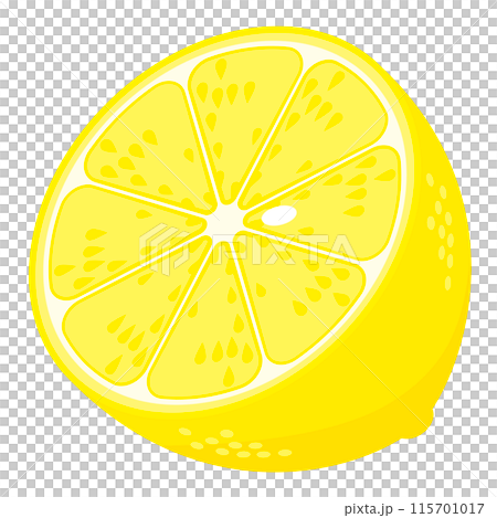 檸檬切成兩半的插圖 顏色無線 115701017
