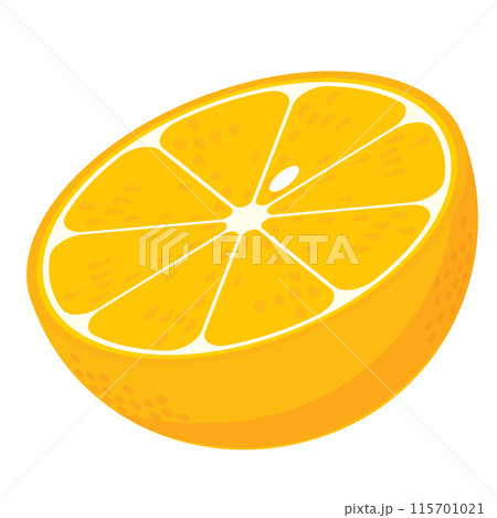 半分に切ったオレンジのイラスト カラー 線なし 半分に切ったオレンジのイラスト カラー 線なし 115701021
