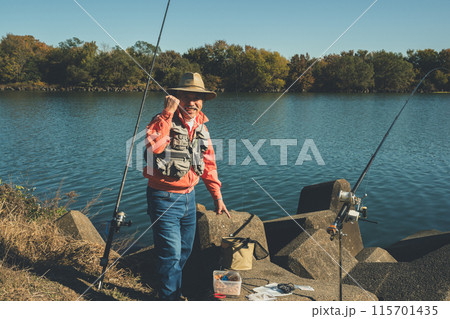 コイ釣り 115701435