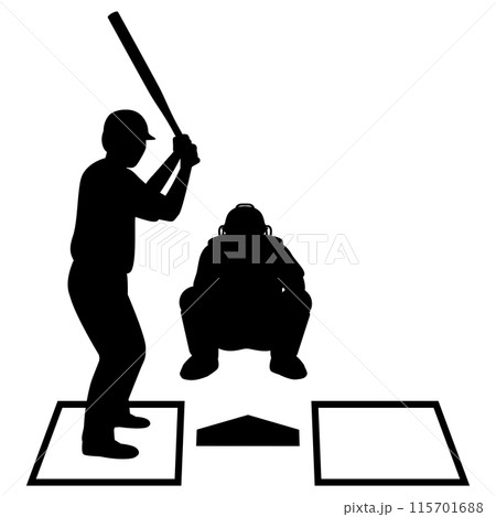 バッターボックスに立つ左バッター バッターボックスに立つ左バッター 115701688