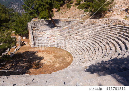 Ruins of Roman theater in ancient settlement of Arykanda, Turkey Ruins of Roman theater in ancient settlement of Arykanda, Turkey 115701811