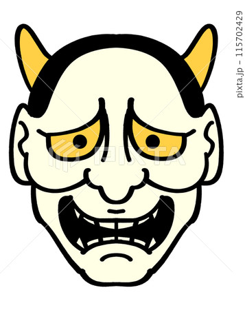 般若のお面イラスト素材 115702429