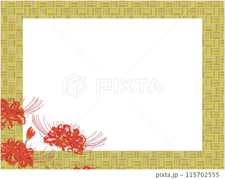 彼岸花の背景①(和風カード,金色系) 彼岸花の背景①(和風カード,金色系) 115702555