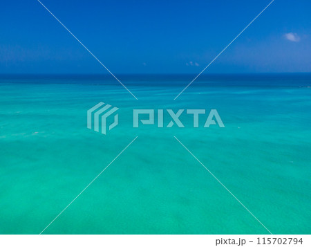 Drone view of Caribbean Sea at Isla Blanca, Mexico Drone view of Caribbean Sea at Isla Blanca, Mexico 115702794