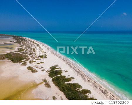 Drone view of Isla Blanca, Mexico Drone view of Isla Blanca, Mexico 115702809